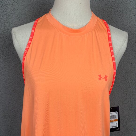 Under Armour Women's Knockout Novelty Tank Top Light Orange Small NWT's. - Picture 2 of 12